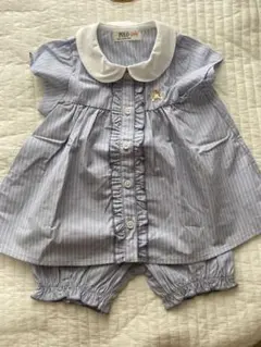 POLO Baby ストライプ襟付きワンピース 80 新品