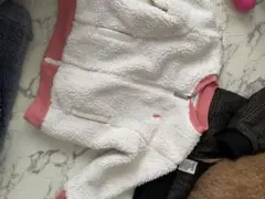 フリースアウター ホワイトとピンク　ラルフローレン　リバーシブル