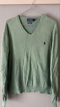 Polo Ralph Lauren グリーン Vネックセーター M