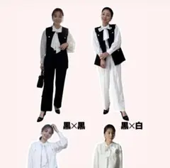 MARI.Emmy ツイードベスト ブラック Mサイズのサムネイル