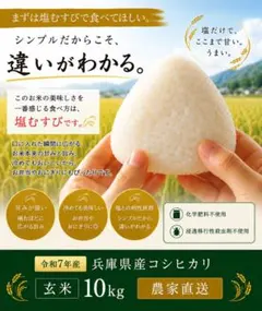 お米 令和7年 兵庫県産 こしひかり 玄米 10kg おこめ 10キロのサムネイル