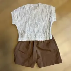 130 セットアップ　半袖　夏服　春服　ショートパンツ