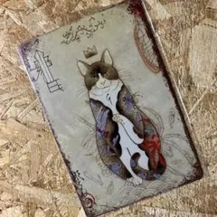 猫イラスト アートプレート A5サイズ