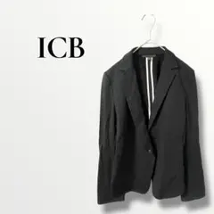 ICB アイシービテーラードジャケット ブラック サイズM 薄手　長袖のサムネイル