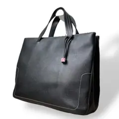 BALLY Black Leather Tote Bag Business A4