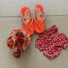 七五三 7歳　女の子　草履　足袋　巾着セット