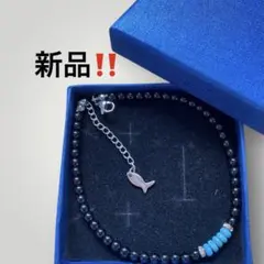 新品‼️ アンクレット ターコイズ オニキス メンズ レディース 男女兼用