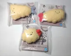 ホワイトタイガーとブラックタイガー ぬいぐるみマスコット(3点セット)
