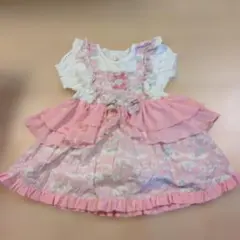 coeur a coeur 半袖ワンピース 100cm ピンクのサムネイル