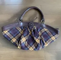 SAZABY チェック柄 ハンドバッグ