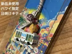 新品未使用　ご当地キティ　日焼けキティ ハワイ限定ストラップ　ねつけ　根付