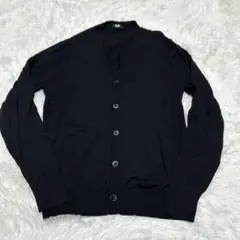 ユニクロ カーディガン Sサイズ 黒 ブラック ウールマーク 毛100%