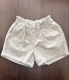 アプレレクール コーデュロイ 半ズボン　クリーム色　ショートパンツ