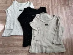 タイムセール　ドット柄　長袖肌着　3枚セット