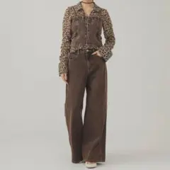 RAY BEAMS オーバーダイ デニム パンツ &ビスチェ