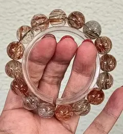 太針ビッシリ!!フォリエーテッドマイカインクオーツ14ミリ内径約17センチ❤❤