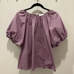 UNITED ARROWS パープル バルーンスリーブシャツ