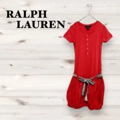 ラルフローレン 半袖ワンピース ベルト付き 女の子 キッズ 子供服 派手可愛い