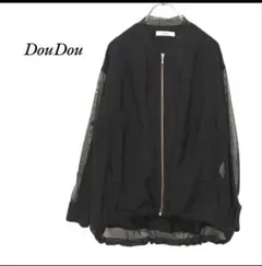 DouDou ブラック ノーカラージャケットのサムネイル