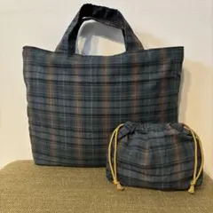 チェック柄ビックトート