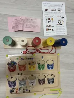 新品未使用】ネフ社tona＋【美品】ニック社プラステン 木製 知育玩具