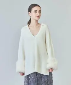 グレースコンチネンタル　フェザースリーブニット