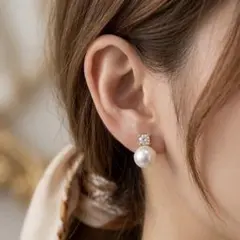 【新品】入学式　結婚式　パール ピアス フォーマル 綺麗め　カジュアル