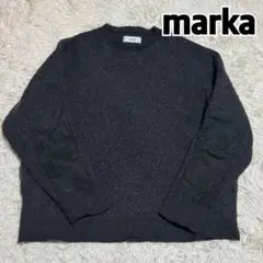 マーカ ニット BIG CREW-NECK angola sheep pile