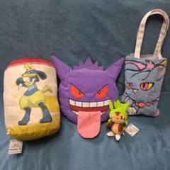 ポケモン ぬいぐるみ リュック トートバッグ クッション 4点セット