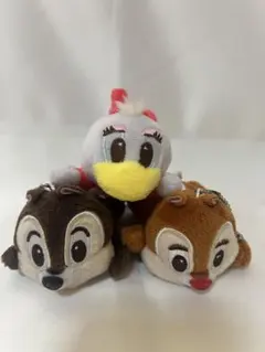 ぬいぐるみストラップセット　ディズニー チップ・デール・デイジー 3体セット