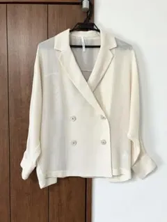【新品】Diginnate collate アイボリーメッシュダブルジャケットのサムネイル