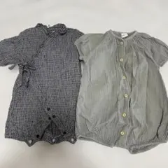H&M オーガニックコットンロンパース 74cm 70cm 2枚セット