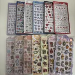 ボンボンドロップシール　コットンパフィ　たまごあし　13枚セット