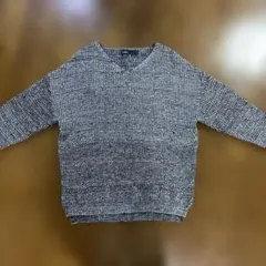 AS KNOW AS グレー Vネック ニットセーター