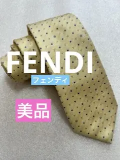 美品✨ FENDI フェンディ ブランド ネクタイ ズッカ柄 ドット 小紋柄
