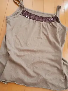 キャミソール 　森ガール　スパンコールのサムネイル