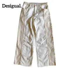 Desigual デシグアル デニムパンツ ツートンクロップドパンツ ワイド Mのサムネイル