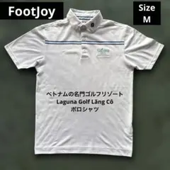 FootJoyフットジョイ ゴルフポロシャツ M 白 アスレチックフィット
