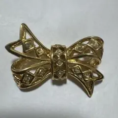 レリアン Leilian リボン型ブローチ ゴールドカラーのサムネイル