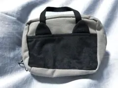 フェリシモ猫部　猫耳デザイン ポーチ グレー