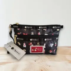 レスポートサック ピンクハウス ブラック 2段ポーチ