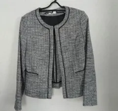 卒業式・入学式に！a.v.v ツイード ノーカラージャケット Sサイズ