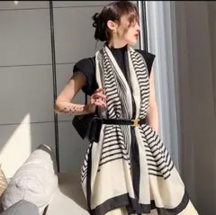 大判 ストール スカーフ UV対策ショール マフラー 韓国 ストライプ