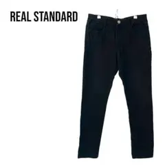 REAL STANDARD　メンズ黒パンツデニム　オフィスカジュアル　シンプル