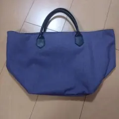 エルベシャプリエ コーデュラ舟型レザーハンドルトート ミディアム