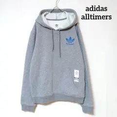 美品 adidas アディダス【M】オールタイマーズ 刺繍 パーカー 灰色 希少