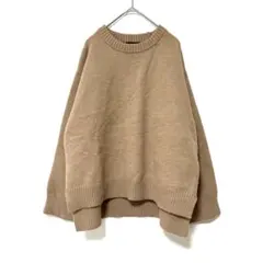 2058 ベースメントオンライン オーバーサイズ クルーネックニット F