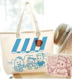 リンネル8月号付録オサムグッズ BIGサイズトートバッグ＆ポーチ＆キーチャーム