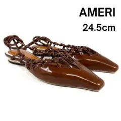 未使用級】AMERI レースアップレザーローファL 24.5-25相当 - メルカリ