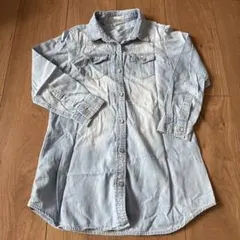 GU デニムワンピース ライトブルー 長袖 120 女の子